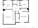 Upstairs floor plan showing bedrooms, bathrooms, hall and walk in closet at 20000 E Mitchell Pl # 35, Denver, CO 80249