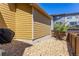 Backyard area with rock landscaping at 3793 Cadence Dr, Castle Rock, CO 80109