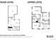Detailed floor plan showcasing the layout of the main and upper levels of the home at 3793 Cadence Dr, Castle Rock, CO 80109