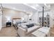 Spacious basement featuring a cozy seating area and a comfortable queen size bed at 1140 Lake Gulch Rd, Castle Rock, CO 80104