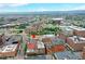 An elevated aerial view of the property in a vibrant urban neighborhood with easy access to the freeway at 1435 Wazee St # 408, Denver, CO 80202