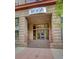 Close up of the West End Lofts entrance, featuring tiled steps and a decorative entrance way at 1435 Wazee St # 408, Denver, CO 80202