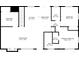Detailed floor plan showcasing layout with living room, kitchen, bedrooms, and bathrooms at 7952 Zuni St, Denver, CO 80221