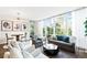 Bright living room featuring a wall of windows and comfortable seating arrangement with dining space at 1401 Delgany St # 202, Denver, CO 80202