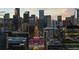 Denver's Union Station is featured in an aerial view, highlighting the city skyline at night at 1438 Little Raven St # 104, Denver, CO 80202