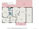 Floor plan showing layout of main floor including kitchen, bedrooms, living room, and garage at 6150 S Southwood Dr, Centennial, CO 80121