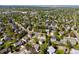 An expansive aerial view of a residential area with tree-lined streets and diverse homes at 19817 E Prentice Ave, Centennial, CO 80015