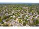 A captivating aerial view of a neighborhood surrounded by lush greenery and clear blue skies at 19817 E Prentice Ave, Centennial, CO 80015