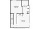 Basement floor plan including a utility room, bathroom, closet, stairs, and a bedroom at 19817 E Prentice Ave, Centennial, CO 80015