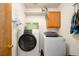 Efficient laundry room with modern washer and dryer at 19817 E Prentice Ave, Centennial, CO 80015