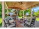 Covered patio area provides ample seating and an outdoor kitchen at 7900 E Iowa Ave, Denver, CO 80231