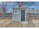 Exterior view of the backyard shed, providing extra storage space at 6660 Locust St, Commerce City, CO 80022