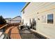 Spacious deck with firepit and backyard access at 600 Balsa Dr, Castle Rock, CO 80104