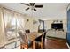 Dining area with table and chairs, opens to living room at 600 Balsa Dr, Castle Rock, CO 80104