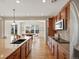 Well-lit kitchen features granite counters and leads to a cozy dining area at 7812 Blue Water Ln, Castle Rock, CO 80108