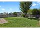 Spacious backyard with grass and a wooden fence at 9690 Lansing Cir, Commerce City, CO 80022