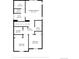 Detailed second floor plan showcasing the layout of bedrooms, bathrooms, laundry, and walk-in closet at 25850 E 3Rd Ave, Aurora, CO 80018