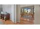 Dining room features a wooden table and chairs set on a hardwood floor at 1794 Wright Dr, Erie, CO 80516