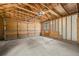 Spacious unfinished garage with exposed wood framing and a concrete floor at 4829 Baldwin Pl, Boulder, CO 80301