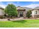 Landscaped front yard with stone pathway leading to entry at 17155 Primrose Ln, Mead, CO 80542