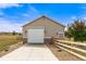 Detached garage with stone accents at 17155 Primrose Ln, Mead, CO 80542