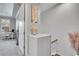 Upstairs hallway with a work space at the end of the hall at 8977 E Otero Pl, Centennial, CO 80112