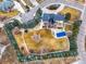 Beautifully landscaped property with a fenced backyard featuring a pool, trampoline, playground, and mature trees at 7829 Nile Cir, Arvada, CO 80007