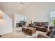 Bright living room with comfortable leather sofas, a work desk, and natural light, perfect for relaxation and productivity at 19688 E Lasalle Dr, Aurora, CO 80013