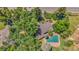Secluded home boasts a large pool, mature trees, and an inviting backyard space at 1 Lindenwood Dr, Littleton, CO 80120