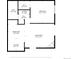 Detailed floor plan showcasing the layout of the home, including room dimensions and features at 203 Wright St # 102, Lakewood, CO 80228
