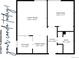 Detailed floor plan featuring a living room, kitchen, dining area, bedroom, foyer, and bathroom at 1260 York St # 204, Denver, CO 80206