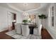 Formal dining room with chandelier and hardwood floors at 4282 Preserve N Pkwy, Greenwood Village, CO 80121