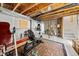 Unfinished basement showing the potential for customization; ample open space and exposed ceiling at 24394 E Dorado Pl, Aurora, CO 80016