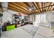 Spacious basement area, with lots of room to store your items on sturdy, adjustable shelving at 24394 E Dorado Pl, Aurora, CO 80016