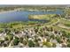 Breathtaking aerial view of homes near a tranquil lake at 4860 S Salida Ct, Aurora, CO 80015