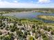 Scenic aerial view of a lakeside community with lush greenery at 4860 S Salida Ct, Aurora, CO 80015