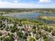 Aerial view of home near the serene Quincy Reservoir at 4860 S Salida Ct, Aurora, CO 80015
