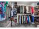 Spacious walk-in closet with ample storage, shelving, and hanging space for an organized wardrobe at 13420 Lafayette St, Thornton, CO 80241