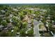 An aerial view captures a residential neighborhood near green spaces, offering a sense of community and convenience at 6410 Independence Way, Arvada, CO 80004