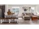 Inviting open-concept living space with modern decor, hardwood flooring, and a comfortable sectional sofa at 2080 Alcott Way, Broomfield, CO 80023