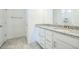 Bright bathroom features granite countertop, double sinks, and modern white vanity at 6311 Stable View St, Castle Pines, CO 80108