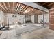 Unfinished basement featuring exposed ceiling, concrete walls, and carpeting in a spacious layout at 4408 E 107Th Pl, Thornton, CO 80233