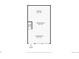 An overhead view of the first floor floorplan showing the kitchen, dining room, and living room at 371 S Estes St # 10, Lakewood, CO 80226