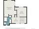 Upstairs floorplan featuring primary bedroom, additional bedroom, hall and bath layout at 8304 S Upham Way, Littleton, CO 80128