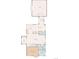 First floor floorplan featuring the primary bedroom, primary bath, kitchen, living and dining areas, and a garage at 2595 S Adams St, Denver, CO 80210