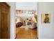 Bright and spacious living room with hardwood floors and a loft area and staircase at 2595 S Adams St, Denver, CO 80210