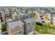 An aerial view of the modern townhome community showing the property's location at 15843 E Broncos Pl, Englewood, CO 80112