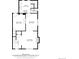 Detailed floor plan showcasing the layout of the kitchen, dining area, study room, and living room at 408 E 1St Ave, Denver, CO 80203