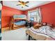 Comfortable bedroom featuring a bunk bed, a full bed and a work area near the window at 57 Audrey Cir, Breckenridge, CO 80424