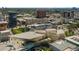 Stunning aerial view showcasing a modern building with unique geometric design in an urban setting at 55 W 12Th Ave # 608, Denver, CO 80204
